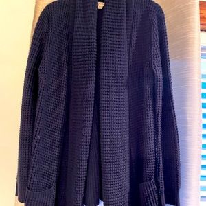 Navy shawl cardigan